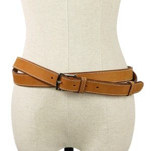 HERMES Silver Leather Belt